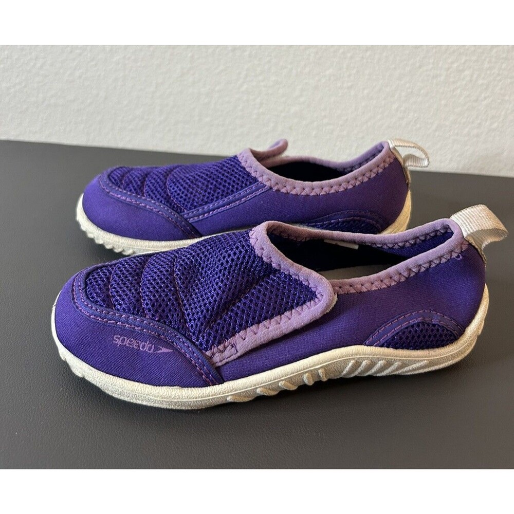Speedo Little Girls Water Shoes Toddler Girls Size Large 9/10 Purple